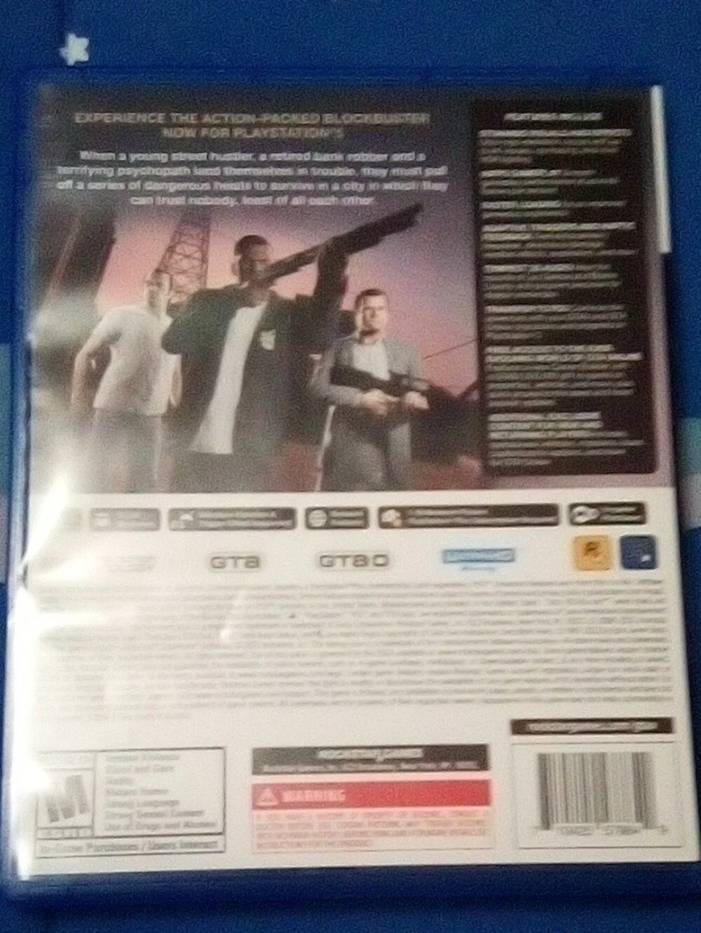 Sony PS5 Grand Theft Auto V in Blue Case